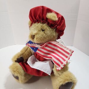 Patriotic Betsy Ross Bear W/Moveable Legs & Arms
